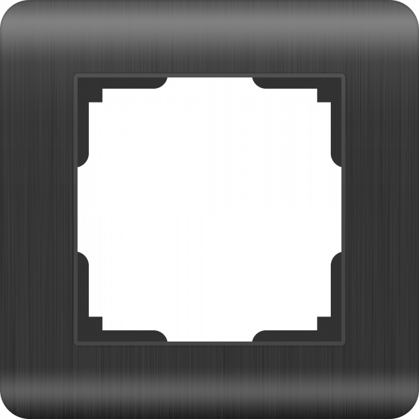 Stream Рамка горизонт/вертик 1 пост . графит IP20 Werkel