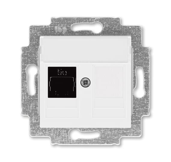 Levit Механизм розетки комп. СУ RJ45 cat.5 . серый IP20 ABB