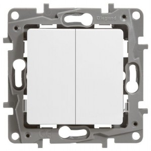 Etika Механизм выключателя 2-кл . 10А белый IP20 Legrand