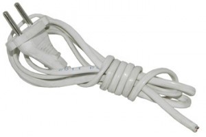 Шнур питания с литой вилкой ПВС 2х0.75 3 м 6А белый Jett