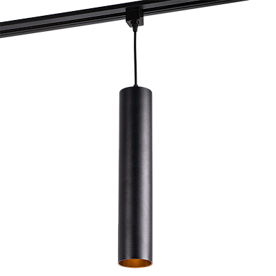 Светильник светодиодный трековый на шинопровод ДПО-10Вт 3000К 400х75 корпус алюм. черный на подвесе 1м IP40