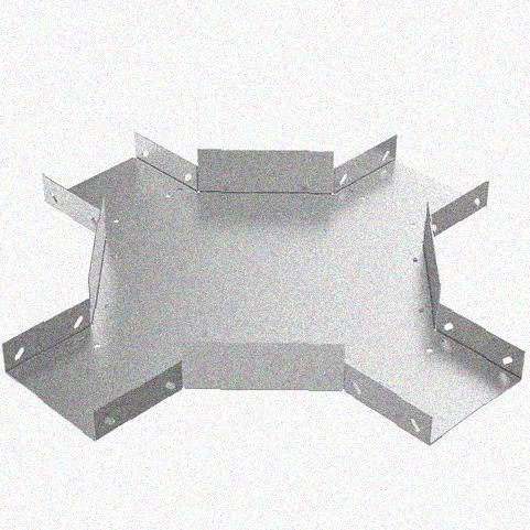 Лоток крестообразный замковый перфорированный КМЗ 200х100 УХЛ1, оцинкованный лист, S1,0