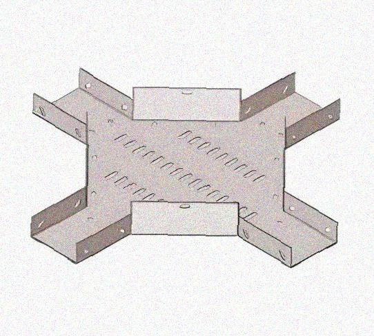 Лоток крестообразный перфорированный КМ 100х65 УХЛ, оцинкованный лист S1,5