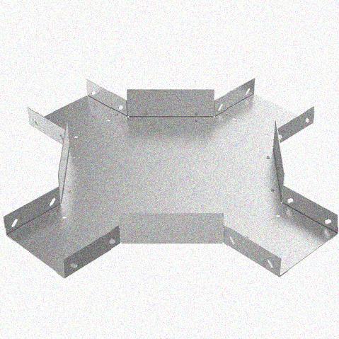 Лоток крестообразный замковый глухой КМЗГ 400х100 УТ1,5, оцинкованный лист, S1,5