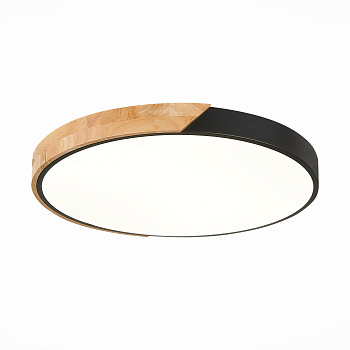 Светильник потолочный Черный, Светлое дерево/Белый LED 1*45Вт 3000K/4000K/6000К SLE200942-01 EVOLUCE
