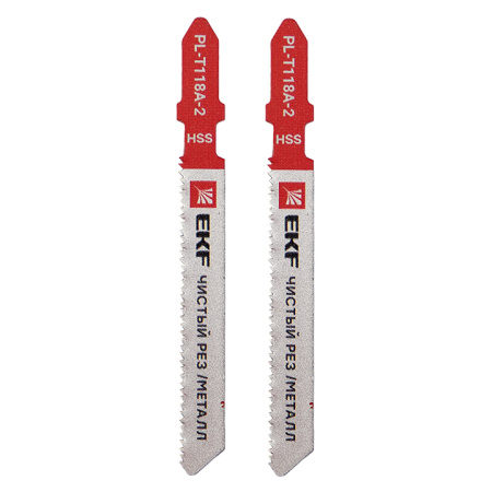 Пилки для электролобзика прямые T118A (чистовой рез по металлу)(HSS)(2 шт) Expert EKF