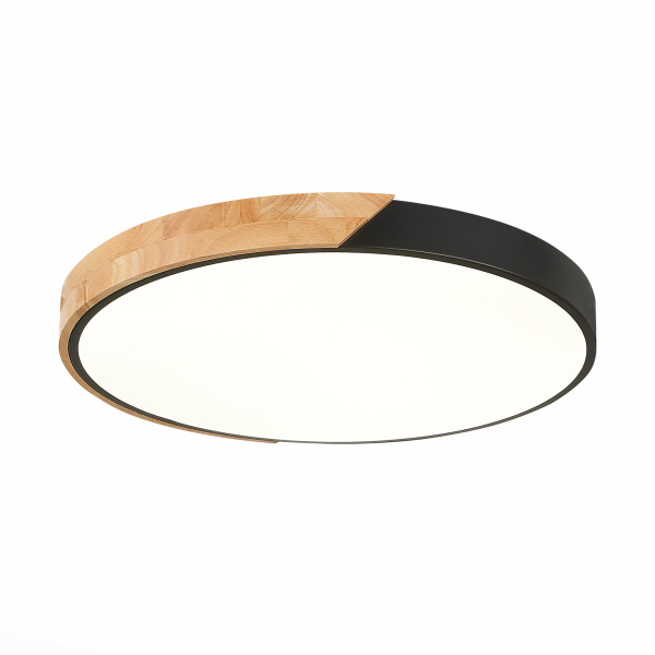 Светильник потолочный Черный, Светлое дерево/Белый LED 1*45Вт 3000K/4000K/6000К SLE200942-01 EVOLUCE