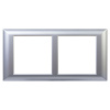 Рамка-суппорт "Avanti" для "In-liner Front",  серебристый металлик, 4модуля DKC