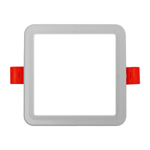 LP-14 Светодиодная панель встраиваемая с регулировкой под посадочное отверстие, 6Вт, 230В/50Гц, 500лм, 4500К, 100х100х24мм, квадратная, драйвер на кор