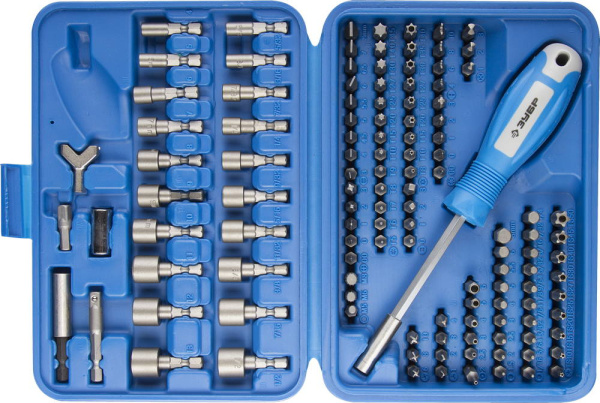 Набор Биты "ЭКСПЕРТ" УНИВЕРСАЛ, Cr-Mo, 120 предметов, в боксе ЗУБР