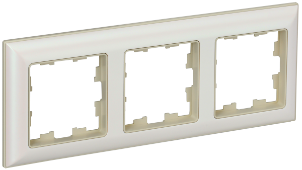 BRITE Рамка 3-мест. РУ-3-Бр беж./жемч. IEK