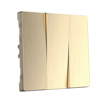 Набор клавиш для выключателя трехклавишного (шампань рифленый) СУ IP20 Werkel