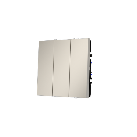 Выключатель встраиваемый Voltum S70 трехклавишный 10А, (кашемир)