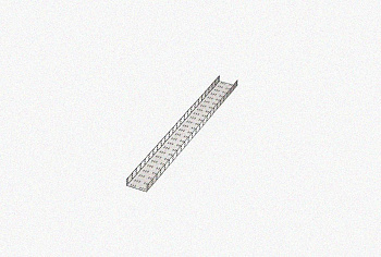 Лоток замковый перфорированный ЛМЗ 400х65х2000 УТ1,5, оцинкованный лист, S1,0