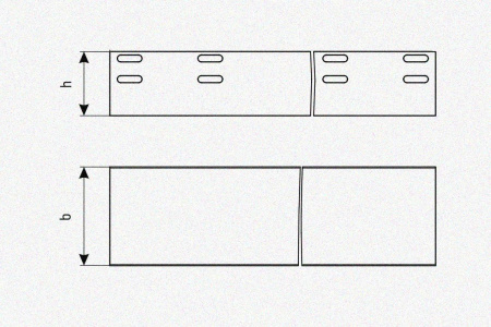 Лоток глухой ЛМГ 50х25х2000 УТ1,5, оцинкованный лист S1,5