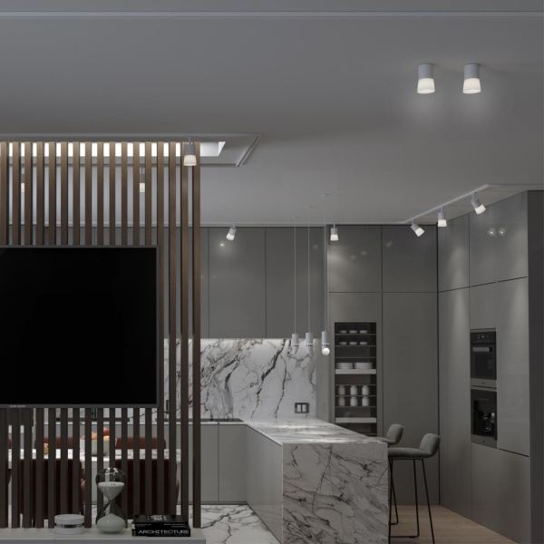 Св-к накл.IP20 GU10 9W 220V ELINA белый NOVOTECH