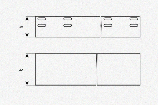 Лоток глухой ЛМГ 50х25х2000 УТ1,5, оцинкованный лист S1,5