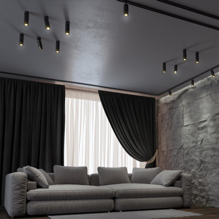 Св-к накл.IP20 GU10 9W 220V SLIM черный/золото B NOVOTECH