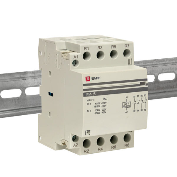 Контактор модульный КМ 25А 4NC (3 мод) PROxima EKF