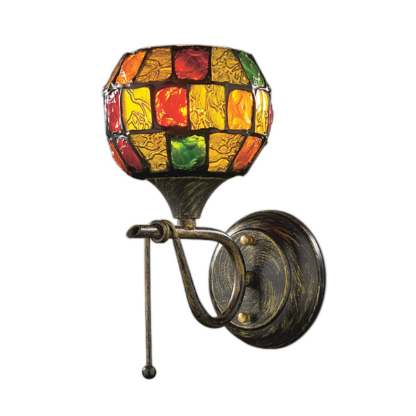 Бра E14 60W 220V VELUTE коричневый/мозаика ODEON LIGHT