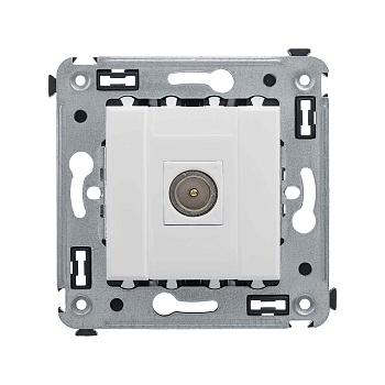 Розетка TV одиночная в стену, "Avanti", "Белое облако" DKC