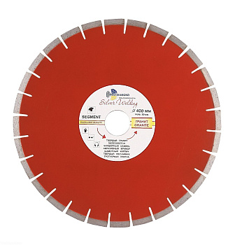 Диск алмазный отрезной 400*50 Сегмент Гранит Серебряная пайка SWG903 Trio-Diamond