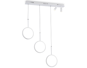 Светильник светодиодный подвесной с пультом FL5277/3+2 WH белый 59W 3000K/4200K/6400K+4200K 800*20*1200 (ПДУ ИК) Ambrella Light