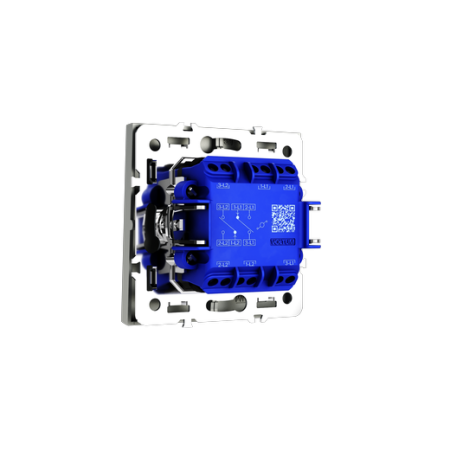 Проходной переключатель встраиваемый Voltum S70 двухклавишный 10А, (сталь)