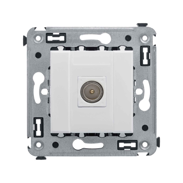 Розетка TV одиночная в стену, "Avanti", "Белое облако" DKC