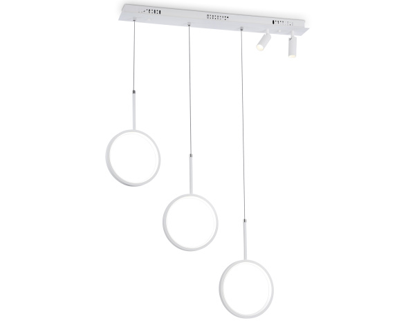 Светильник светодиодный подвесной с пультом FL5277/3+2 WH белый 59W 3000K/4200K/6400K+4200K 800*20*1200 (ПДУ ИК) Ambrella Light