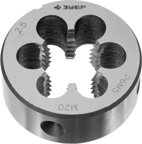М20x2.5мм, плашка, сталь Р6М5, круглая машинно-ручная 4-28023-20-2.5 (B) ЗУБР