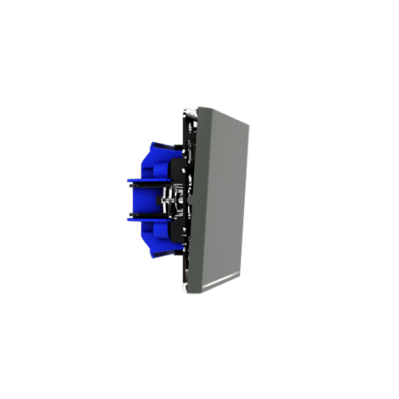 Выключатель встраиваемый Voltum S70 одноклавишный с подсветкой 10А, (титан)