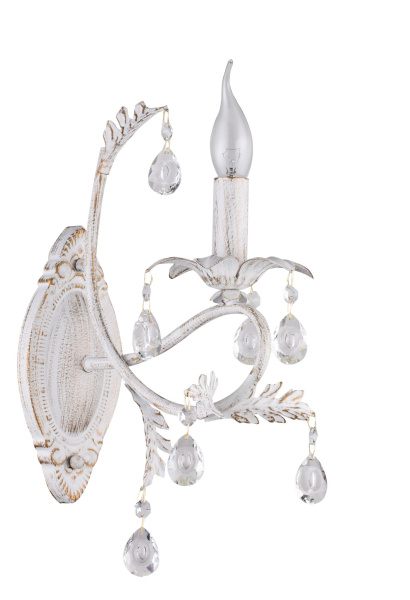 Бра 1*E14 60Вт Белый с Золотом IP20 Dezi FR3040-WL-01-WG Freya