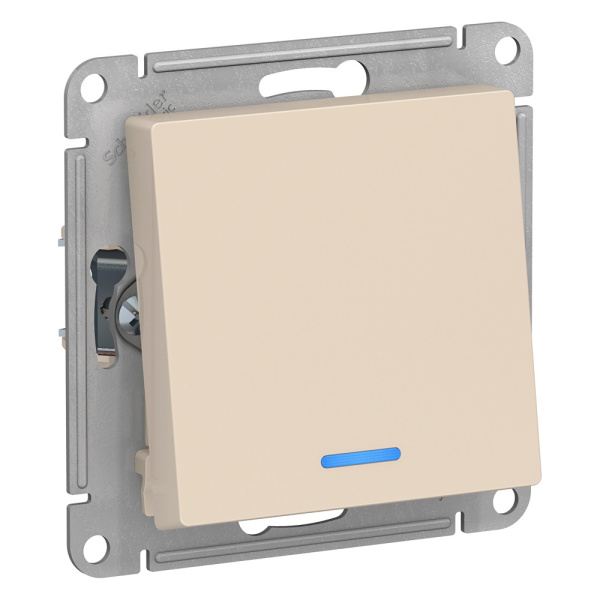 ATLASDESIGN 1-кл ПЕРЕКЛЮЧАТЕЛЬ с подсветкой, сх.6а, 10АХ, механизам, БЕЖЕВЫЙ Schneider Electric