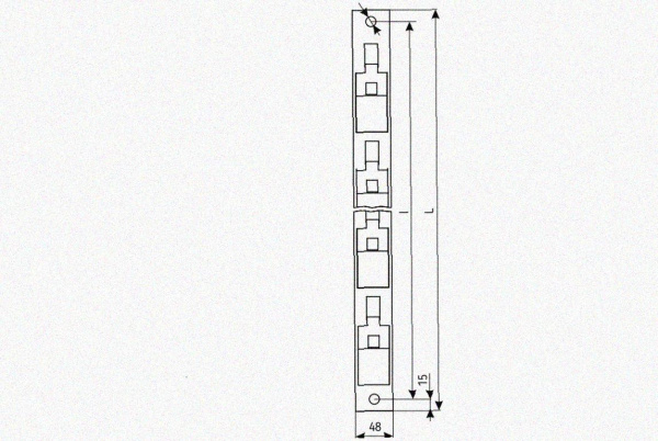 Стойка кронштейна рожкового криволинейного К1351.001А-07, лак, (1...17рожков),L2250мм, S3,0