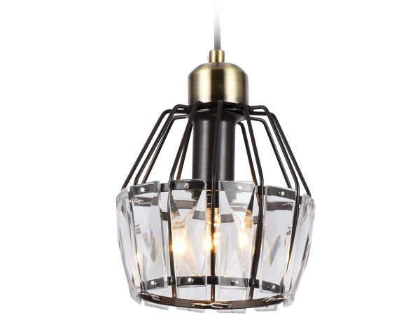 Подвесной светильник с хрусталем TR5875 DCF/SB темный кофе/бронза E14 max 40W D150*650 Ambrella Light