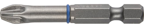 Биты "ЭКСПЕРТ" торсионные кованые, обточенные, хромомолибденовая сталь, тип хвостовика E 1/4", PH3, 50мм, 2шт ЗУБР