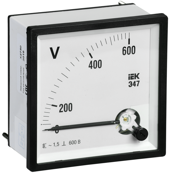 Вольтметр аналоговый Э47 600В класс точности 1,5 96х96мм IEK