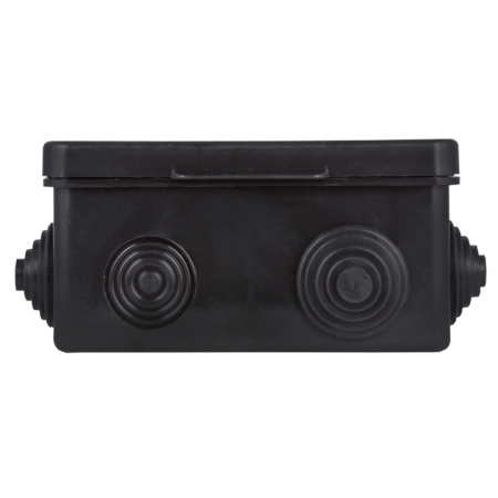 Коробка распределительная КМР-030-014 с крышкой (100х100х50), 8 мембр, вводов чёрная IP54 розн, стикер EKF