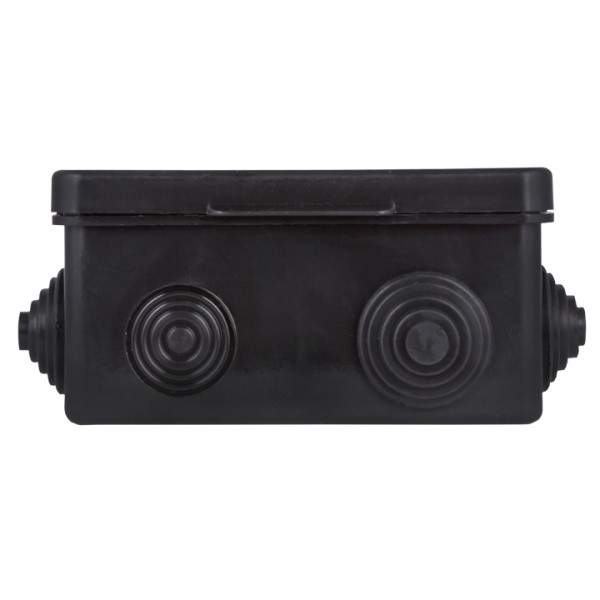 Коробка распределительная КМР-030-014 с крышкой (100х100х50), 8 мембр, вводов чёрная IP54 розн, стикер EKF