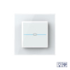 Сенсорный радиоуправляемый диммер Quadro 1 клавиша 1 пост Белый Livolo