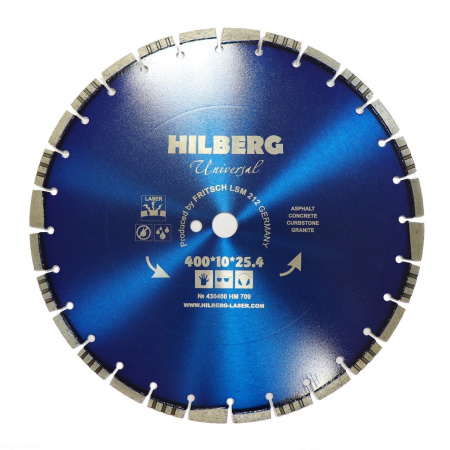 Диск алмазный отрезной 400*25,4*12 Universal HM709 Hilberg