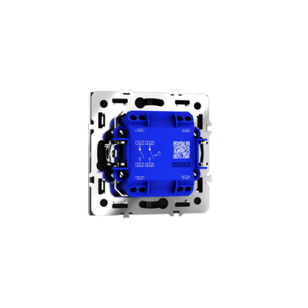 Выключатель с самовозвратом встраиваемый Voltum S70 двухклавишный 10А, (кашемир)
