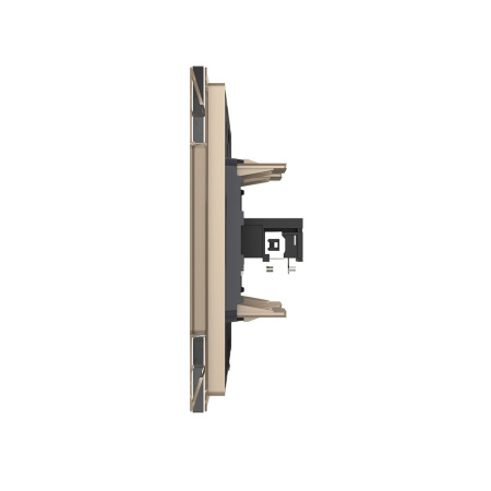 Розетка микрофон TRS 6.3 JACK Золотая Livolo