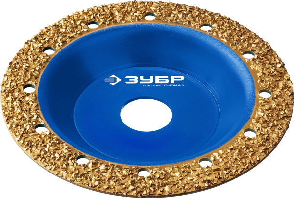 №2 Плоская обдирочно-шлифовальная чашка, среднее зерно ВК8, 125 мм ЗУБР