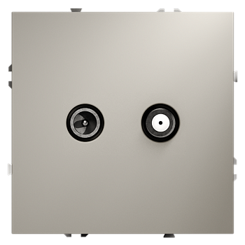 Розетка телевизионная встраиваемая Voltum S70 оконечная TV+SAT, (кашемир)