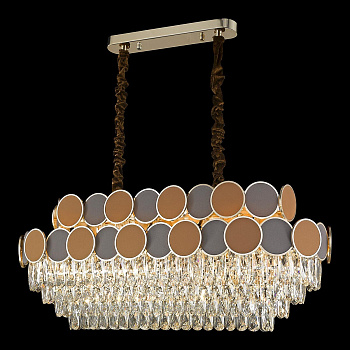 Люстра подвесная Золото/Прозрачный, Коричневый E14 14*40Вт WE145.14.303 WERTMARK