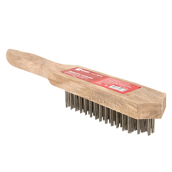 Кордщетка стальная, деревянная ручка, 5 рядная Master EKF