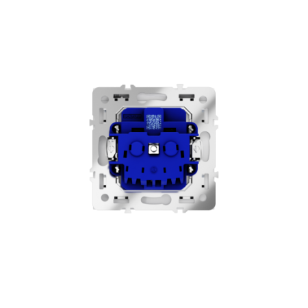 Розетка встраиваемая Voltum S70 с заземлением, защитными шторками и крышкой 16А, (белый глянцевый)