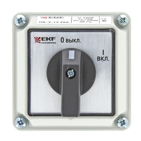 Переключатель кулачковый ПК-3-13 25А 3P "ВКЛ-ВЫКЛ" IP54 PROxima EKF